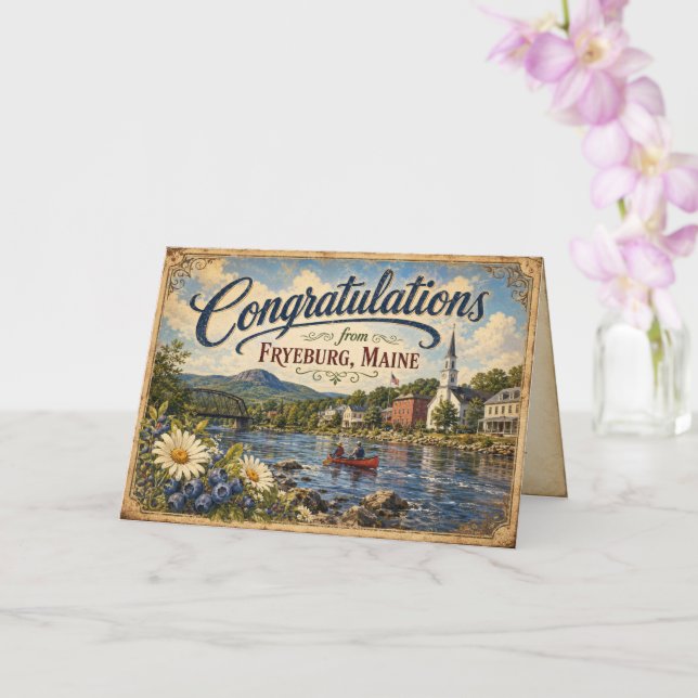 Carte de félicitations de Fryeburg Maine (Orchidée)