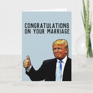 CARTE DE FÉLICITATIONS DE MARIAGE MARIAGE DONALD T