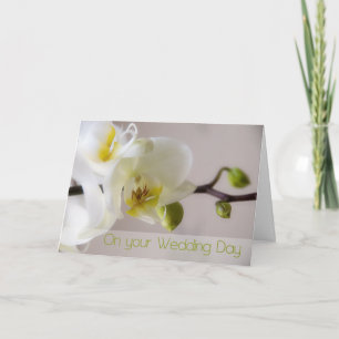 Carte de félicitations de mariage Orchidée Blanche
