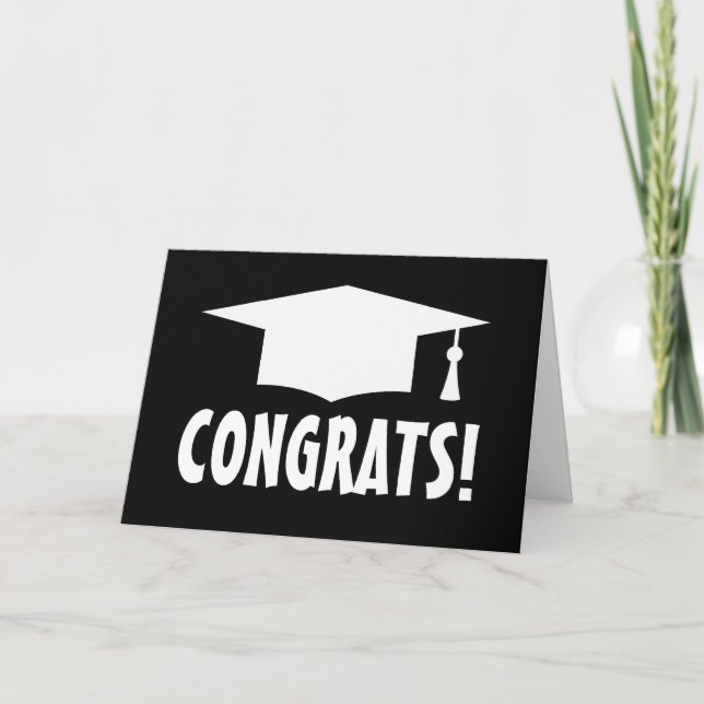 Carte de félicitations de remise de diplôme amusan (Devant)