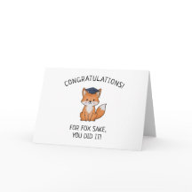 Carte de félicitations de remise de diplôme drôle