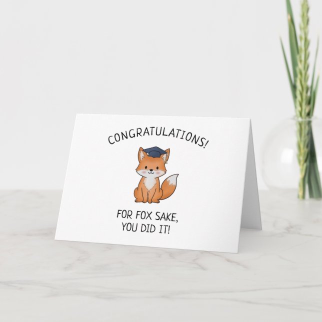 Carte de félicitations de remise de diplôme drôle  (Devant)