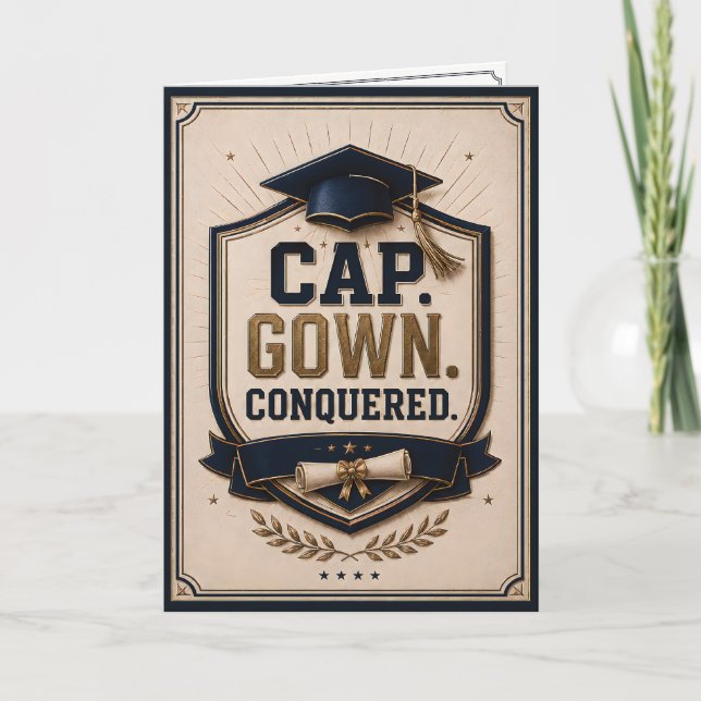 Carte de félicitations de remise de diplômes 'Cap  (Devant)