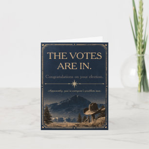 Carte de félicitations drôle pour élection