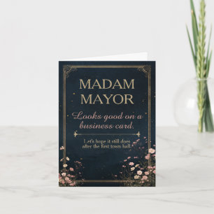 Carte de félicitations drôle pour Madame le Maire