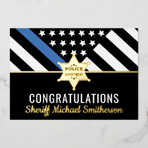 Carte de félicitations du shérif de la police - Li