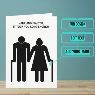 Carte de félicitations fiançailles pour les couple