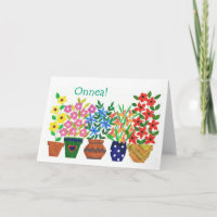 Carte de félicitations finlandaise 'Flower Power'