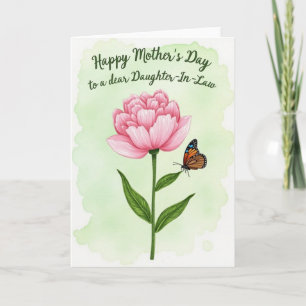 Carte de félicitations florale à pois