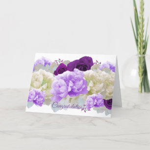 Carte de félicitations florale pour mariage