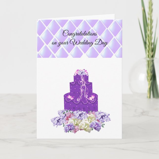 Carte de félicitations florale pour mariage avec g (Devant)