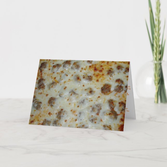 Carte de félicitations "Home Run Sausage Pizza" (Devant)