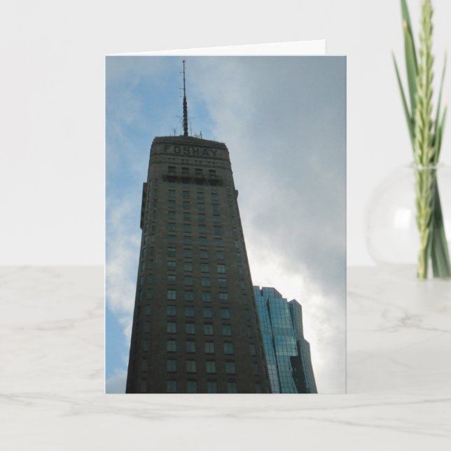 Carte de félicitations "La Tour Foshay" (Devant)