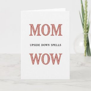 Carte de félicitations Maman Wow Paillettes de Cor
