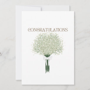 Carte de félicitations Mariage de bouquet de fleur