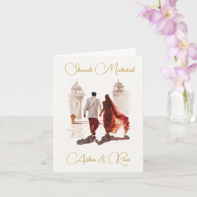Carte de félicitations Mariage Desi (Orchidée)