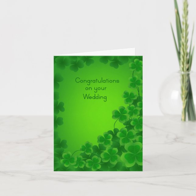 Carte de félicitations Mariage irlandais (Devant)