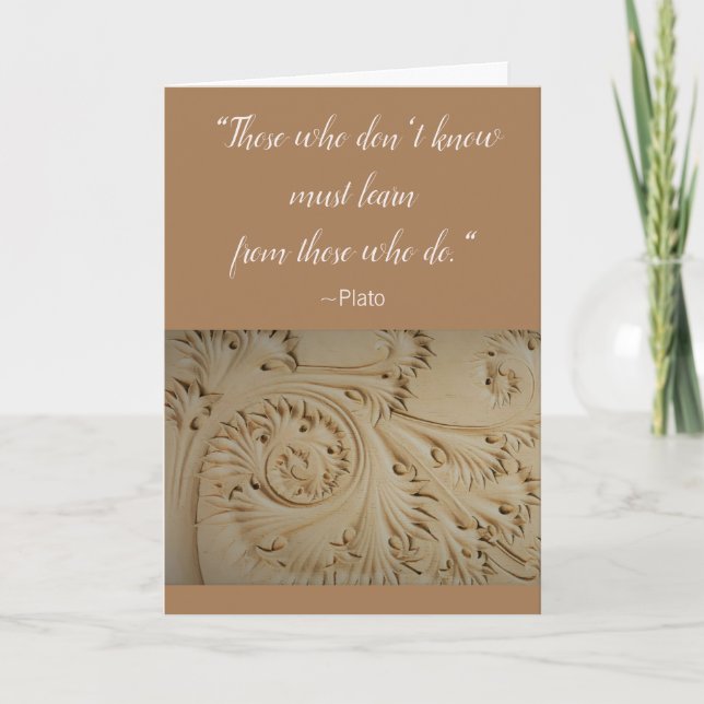 Carte de félicitations Master of Education Plato (Devant)