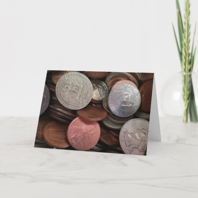 Carte de félicitations "Monnaie" (Devant)