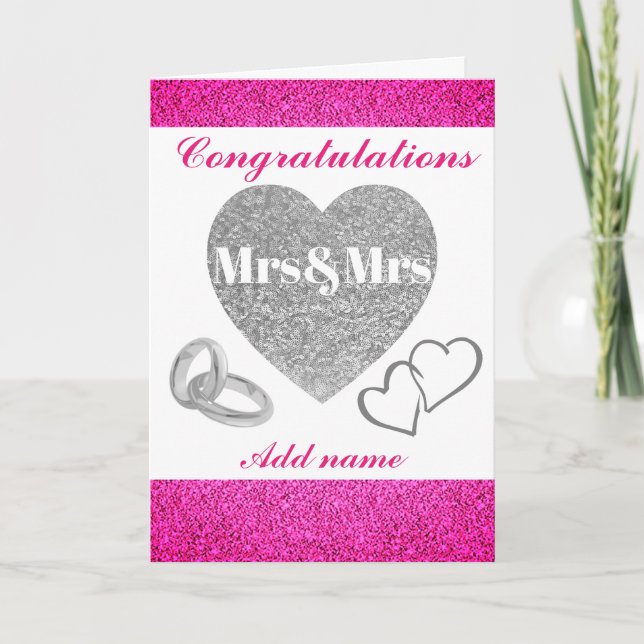 Carte de félicitations mrs&mrs personnalisée (Devant)