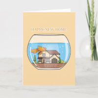 Carte de félicitations New Home Fish Bowl