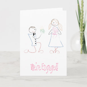 Carte de félicitations "Nous sommes fiancés !"