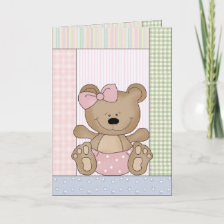 Carte de félicitations : Ours de nounours avec