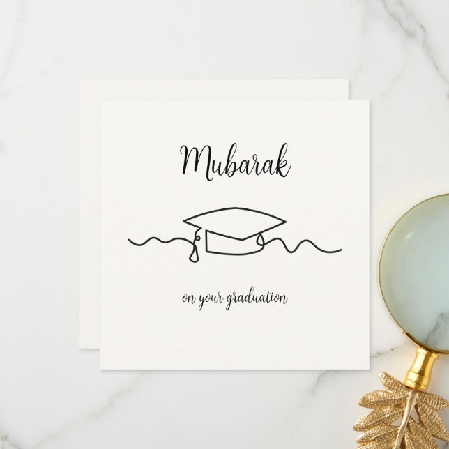 Carte de félicitations personnalisée Cute Moubarak (Devant/Arrière en situation)