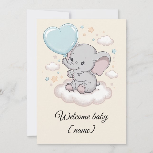 Carte de félicitations personnalisée pour Baby Sho (Devant)