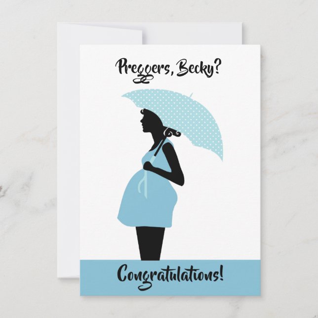Carte de félicitations personnalisée Preggers (Devant)