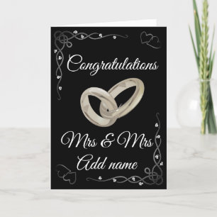 Carte de félicitations personnalisée stylish mrs &