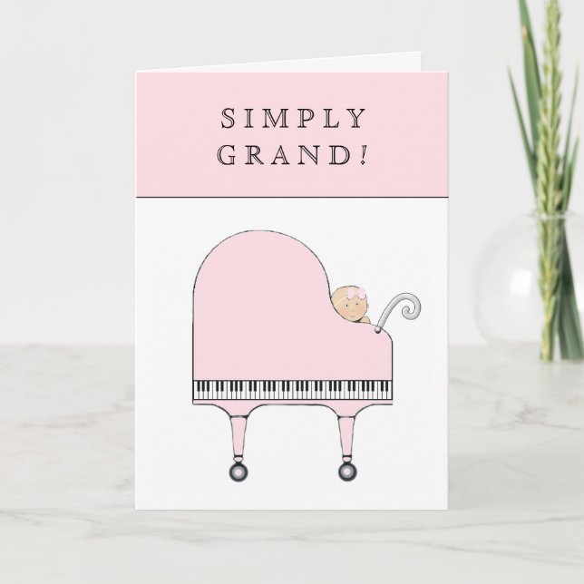 Carte de félicitations pour bébé fille (Devant)