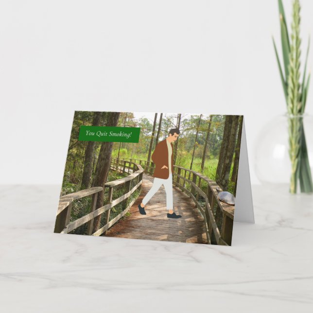 Carte de félicitations pour cesser de fumer Hommes (Devant)