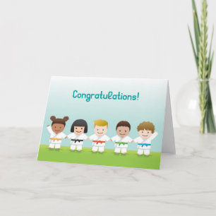 Carte de félicitations pour enfants du monde des a