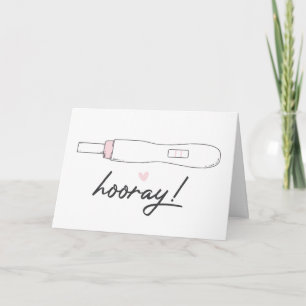 Carte de félicitations pour grossesse Hourra!