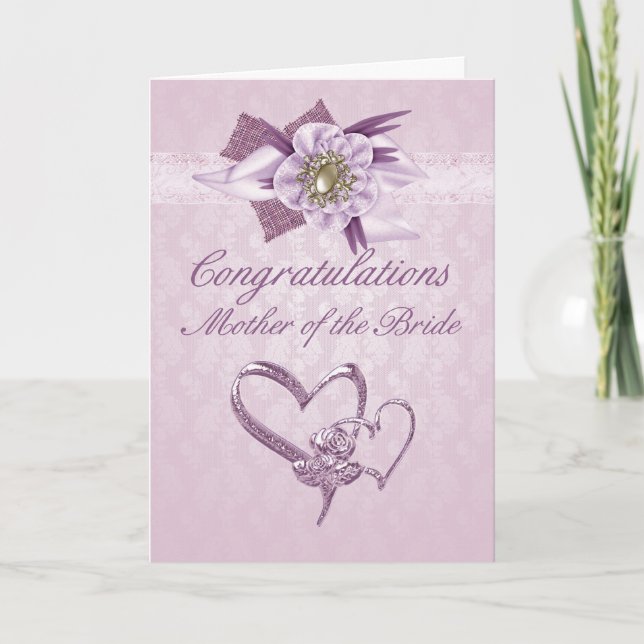 Carte de félicitations pour la mère de la mariée e (Devant)