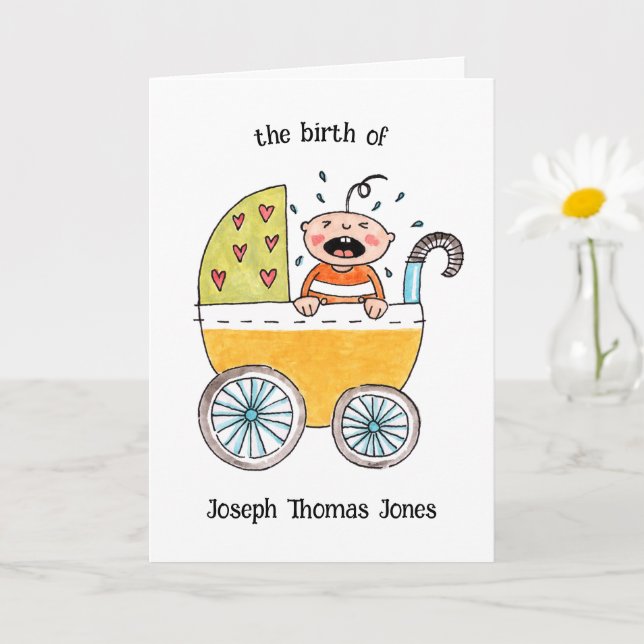 Carte de félicitations pour la naissance d'un bébé (Petite plante)