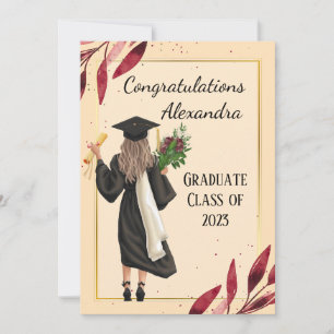 Carte de Félicitations pour la Remise de Diplôme d