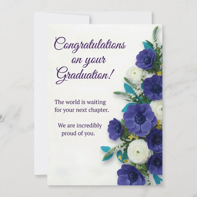 Carte de Félicitations pour la Remise de Diplômes  (Devant)