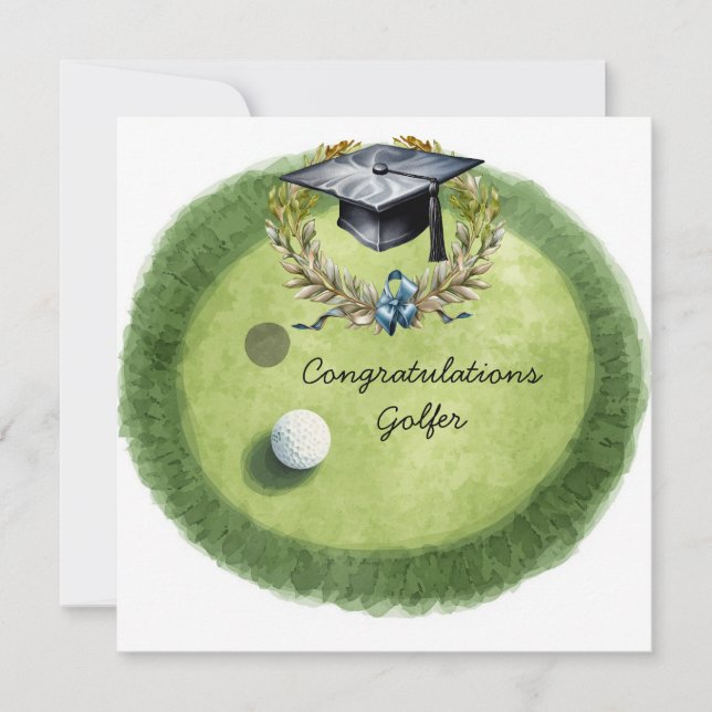Carte de félicitations pour la remise de diplômes  (Devant)