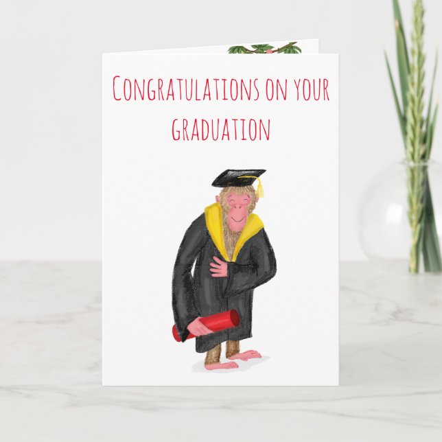 Carte de félicitations pour la remise de diplômes  (Devant)