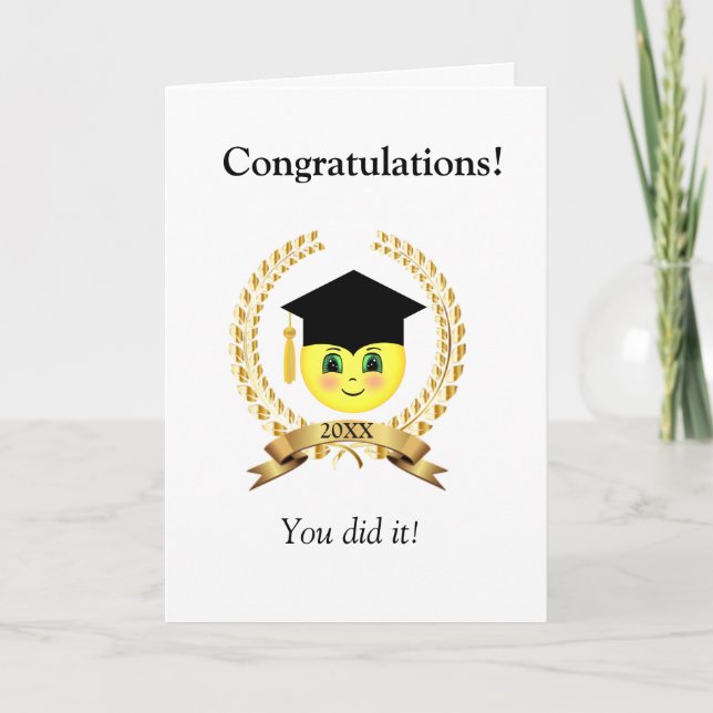 Carte de Félicitations pour la Remise des Diplômes (Devant)