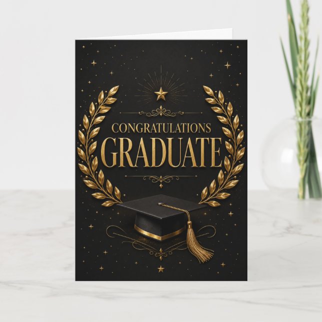 Carte de félicitations pour la remise des diplômes (Devant)