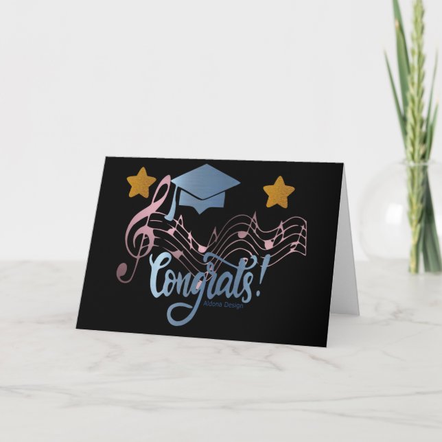 Carte de félicitations pour la remise des diplômes (Devant)