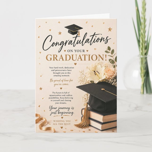 Carte de félicitations pour la remise des diplômes (Devant)