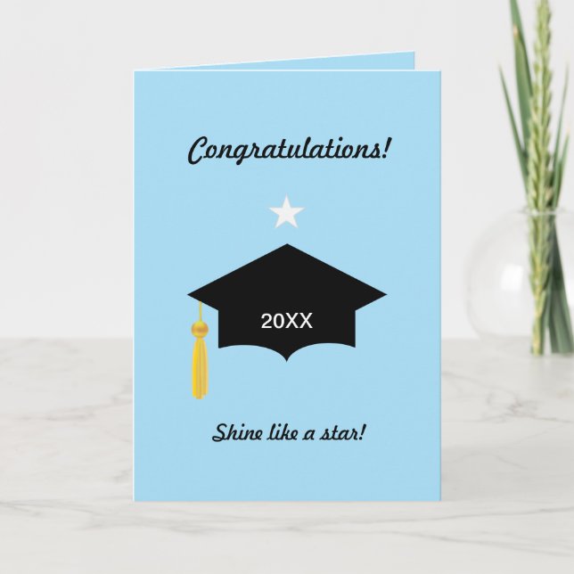 Carte de félicitations pour la remise des diplômes (Devant)