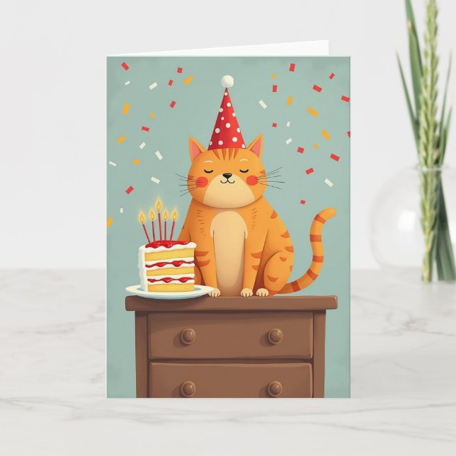 Carte de félicitations pour l'anniversaire d'un ch (Devant)