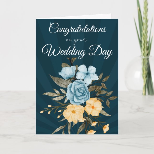 Carte de félicitations pour le jour du mariage (Devant)