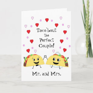 Carte de félicitations pour le Mariage Cute Taco