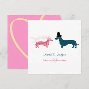 Carte de félicitations pour le Mariage Dachshund